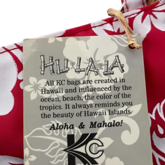 KC Hawaiian Bamboo Handle Bag New with Tag - Picture 2 of 8